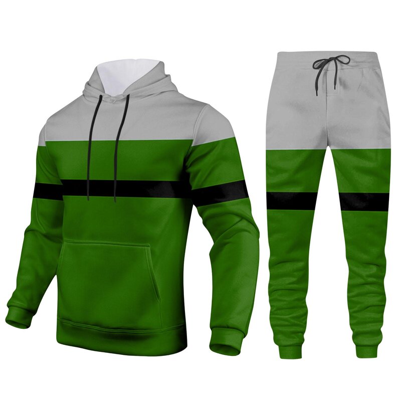Fashion Hoodie Sportswear New Men's Clothes Jogging Casual Sportswear Men's Running Sports Suit + Pants 2-piece Set
