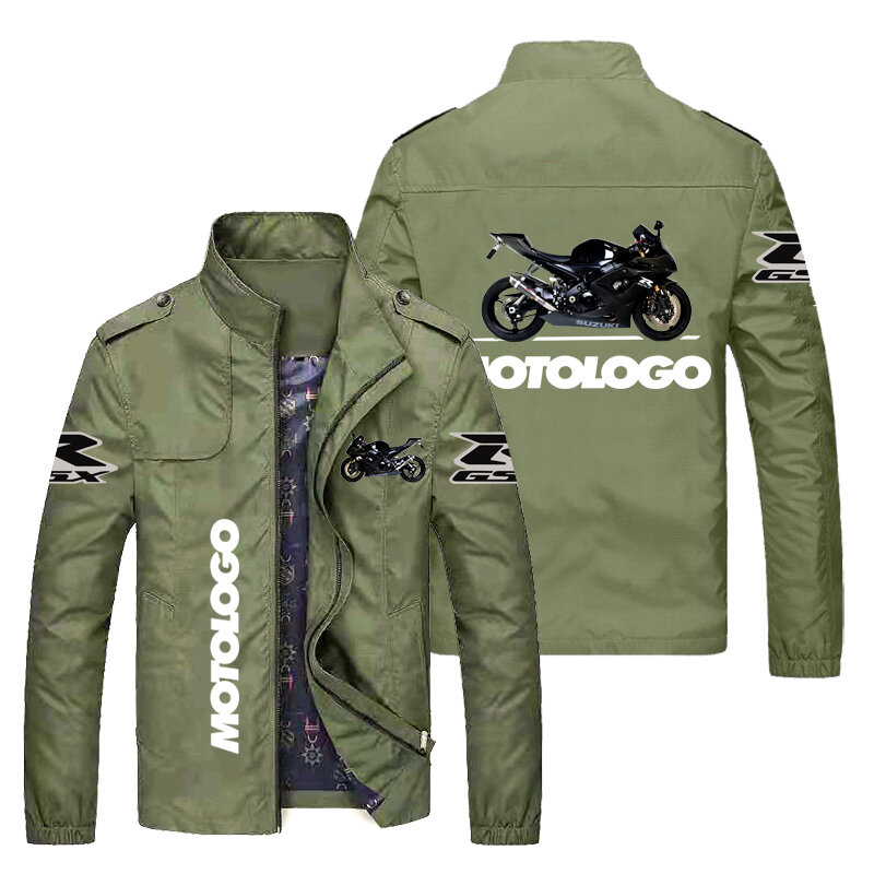 Giacca da moto da uomo di qualità primaverile e autunnale modello giacca con stampa auto giacca a vento giacca da moto moda Harajuku Street J