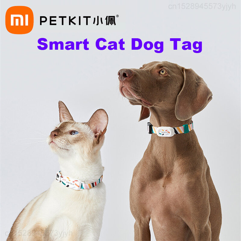 شاومي PETKIT الذكية شخصية الكلب القط الياقات قابل للتعديل لينة النايلون مقاوم للماء جرو طوق العلامات اكسسوارات الحيوانات الأليفة APP التحكم