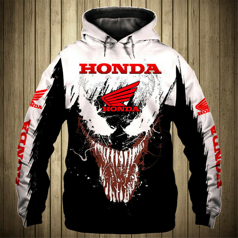 2022 New Honda Motorcycle Racing Men‘s Hoodie Sweatshirts 3D Digital Printing Hooded Pullover Fashion Jacket Casual Sportswear
