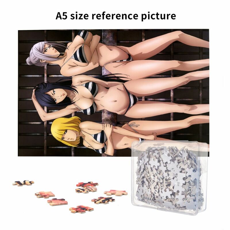 Anime material quebra-cabeça prisão escola h cartaz pintura 1000 peça quebra-cabeça para adultos alívio do estresse brinquedo hentai sexy merch decoração do quarto