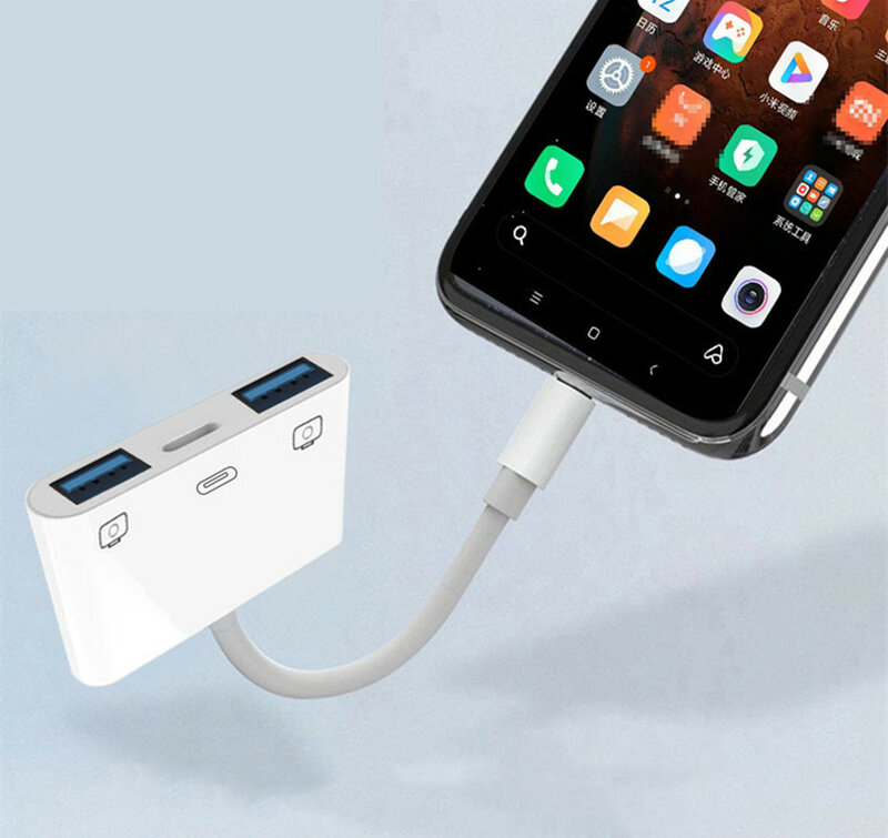 Адаптер Lightning/USB OTG для IPhone, мыши, клавиатуры, зарядки