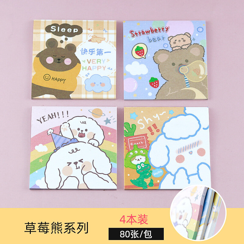 Korean Creative Anime Cartoon Astronaut Memo Pads Girl Sticky Notes Office Learn Kawaii Stationary Planner Message Tag Notebook