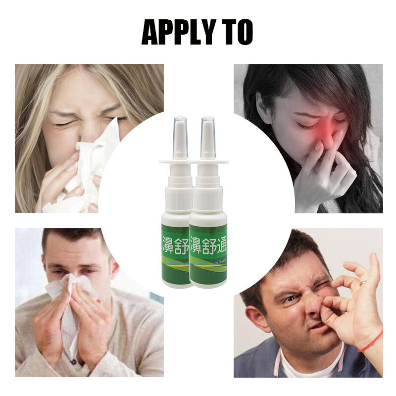 Spray nasale a base di erbe naturale puro per rinite e sinusite gocce nasali rendono il naso più comodo per l'assistenza sanitaria umana