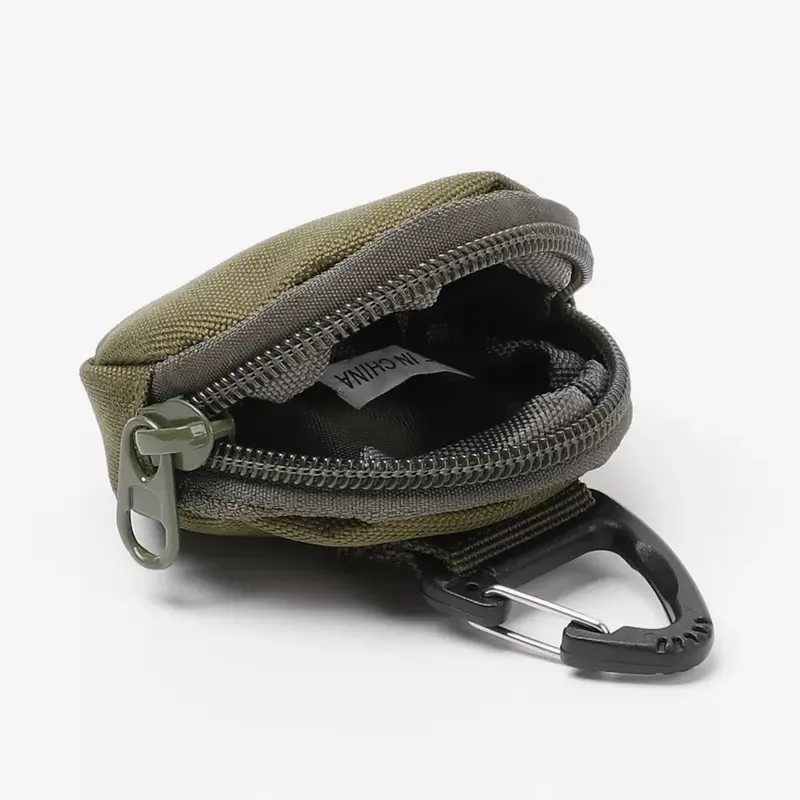 900D Tactical Molle Military Running Pouch Earphone Bag Portable Key Coin Purse With Hook Mini Pocket Camping Bags Wallet