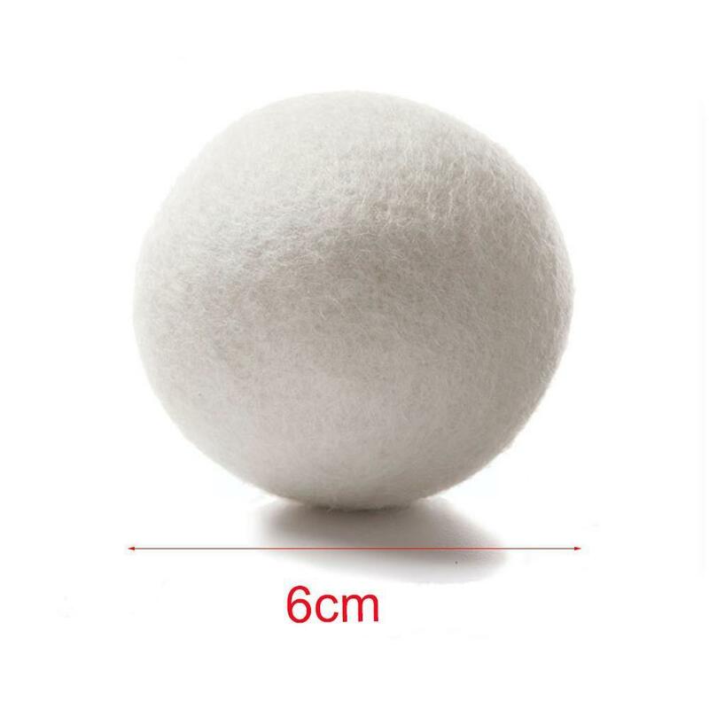 1Pcs Lã Secador Bolas Tecido Natural Virgem Bolas Reutilizáveis Secador Lã Lavanderia Bola Bolas Casa 6cm Lavar Amaciante seco Kit R2Z2