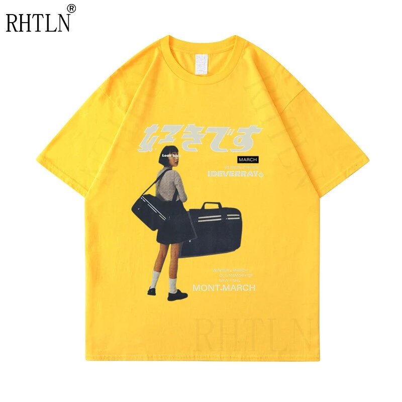 Streetwear Hip Hop Harajuku – t-shirt à manches courtes en coton pour hommes, imprimé Kanji japonais, été 2021