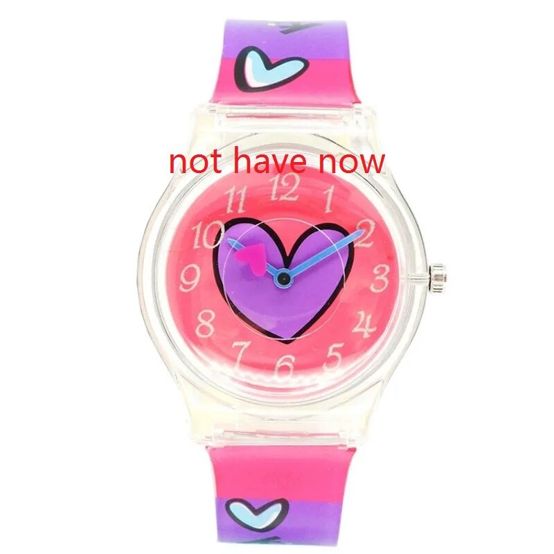 Relógios Heart-Shaped para Crianças, Candy Quartz, Silicone, Casual, Moda, Novo