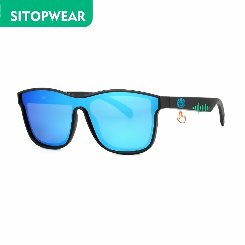 Sitopwear 2023 óculos inteligentes polarizados óculos de sol bluetooth aberto fones ouvido sem fio bluetooth chamada telefone