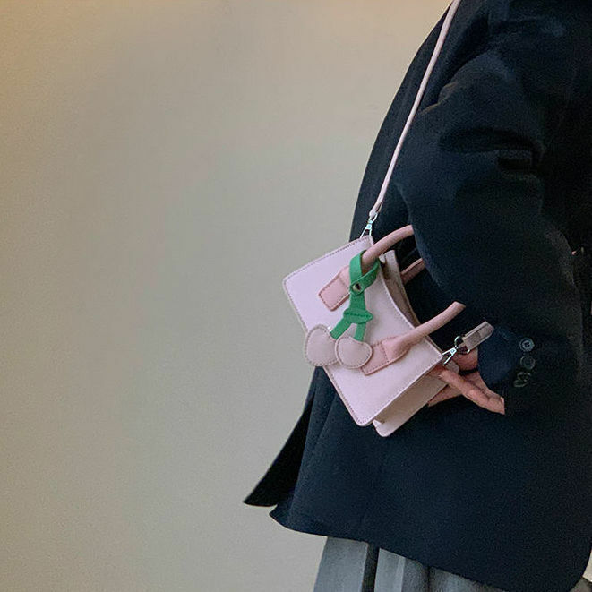 Xiuya-Bolso de mano rosa para Mujer, bandolera de moda de verano, informal, con cremallera, de cuero Pu, 2022