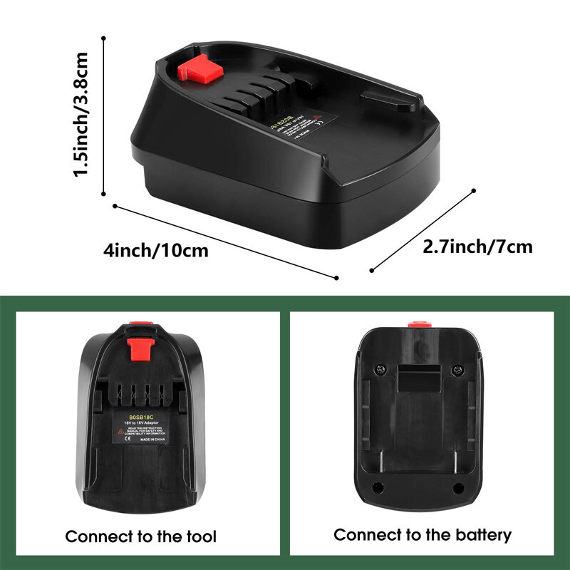 Battery Adapter Converting For Bosch 18V BAT series lithium battery BAT609 to For Bosch PBA series lithium battery