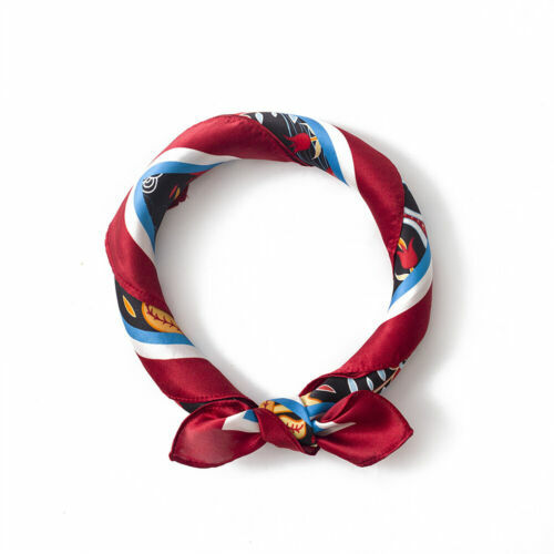 100% sciarpa di seta moda donna tribale floreale fiore fazzoletto da collo Bandana 53*53cm
