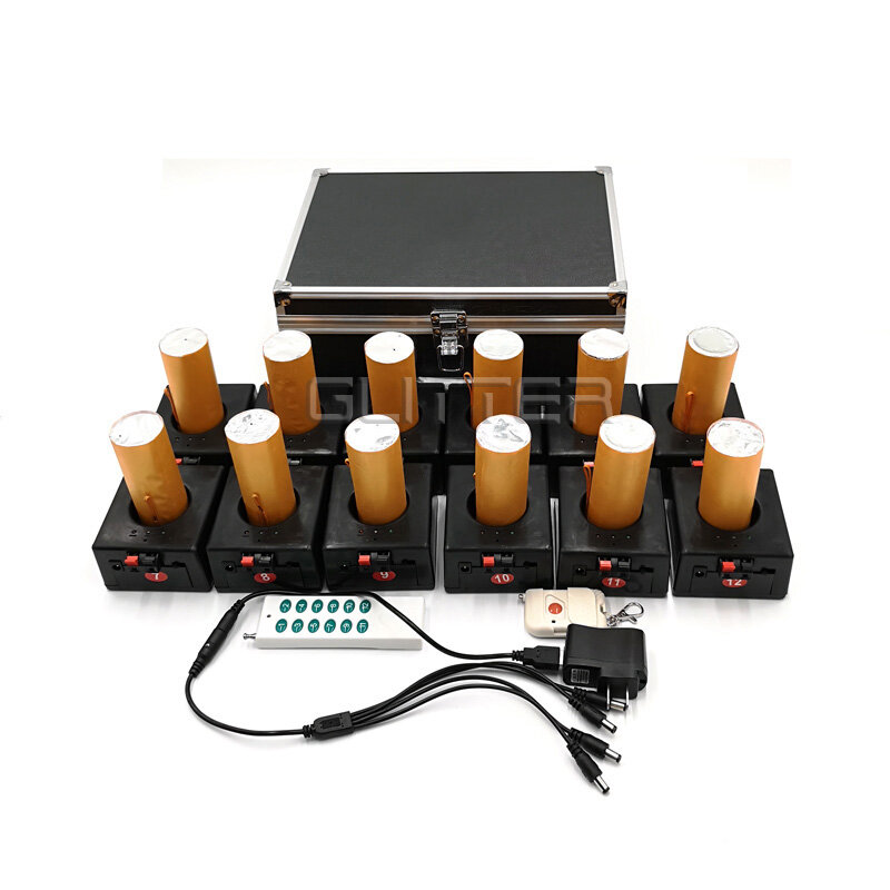 BD12 12 channels rechargeable double remote control cold fountain fireworks base firing system for wedding