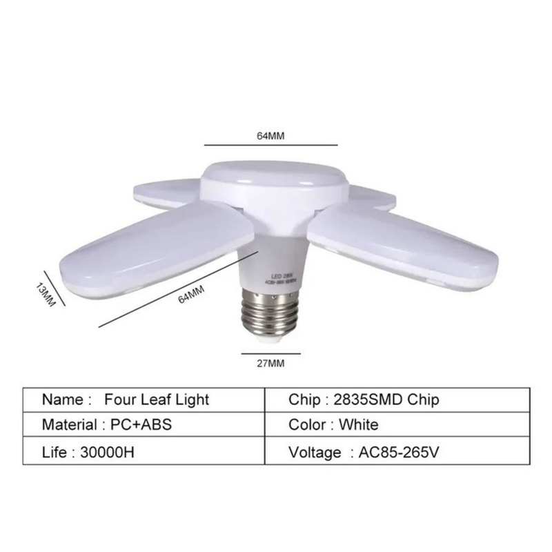 LEDライト付き折りたたみ式ミニファン,9個ピース/ロット,e27ランプ用,85-265V,28W,調整可能な照明角度