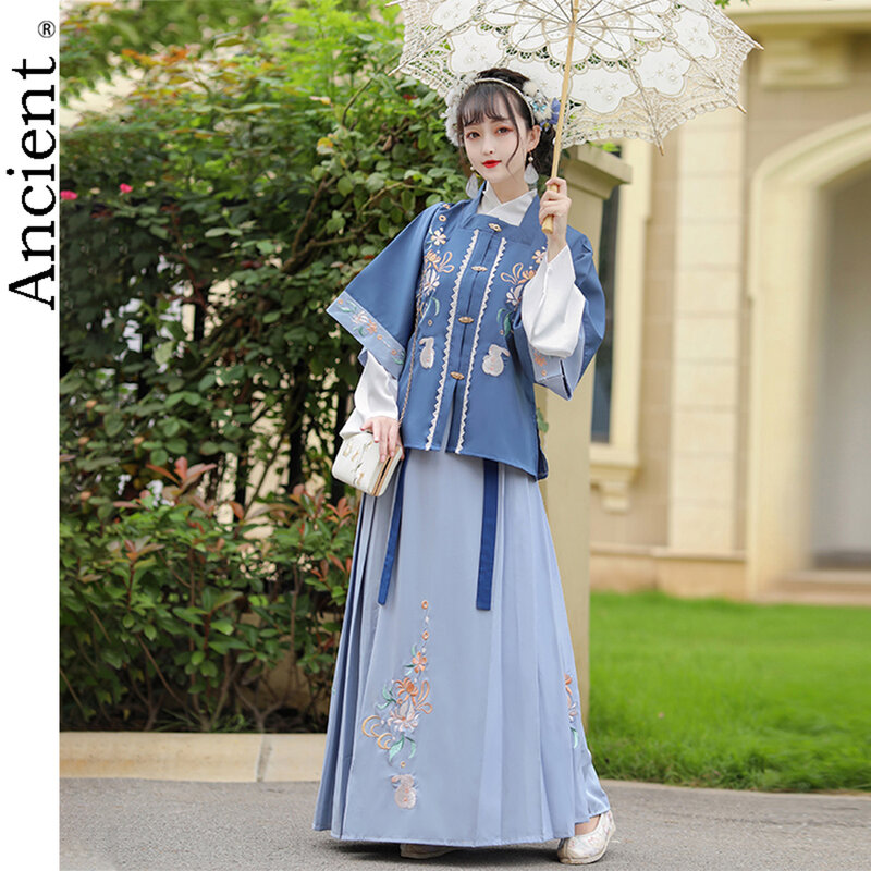 Chiński styl Hanfu tradycyjne ubrania narodowe kostiumy do tańca Cosplay dynastii Tang Trend wróżka księżniczka sukienka poprawy