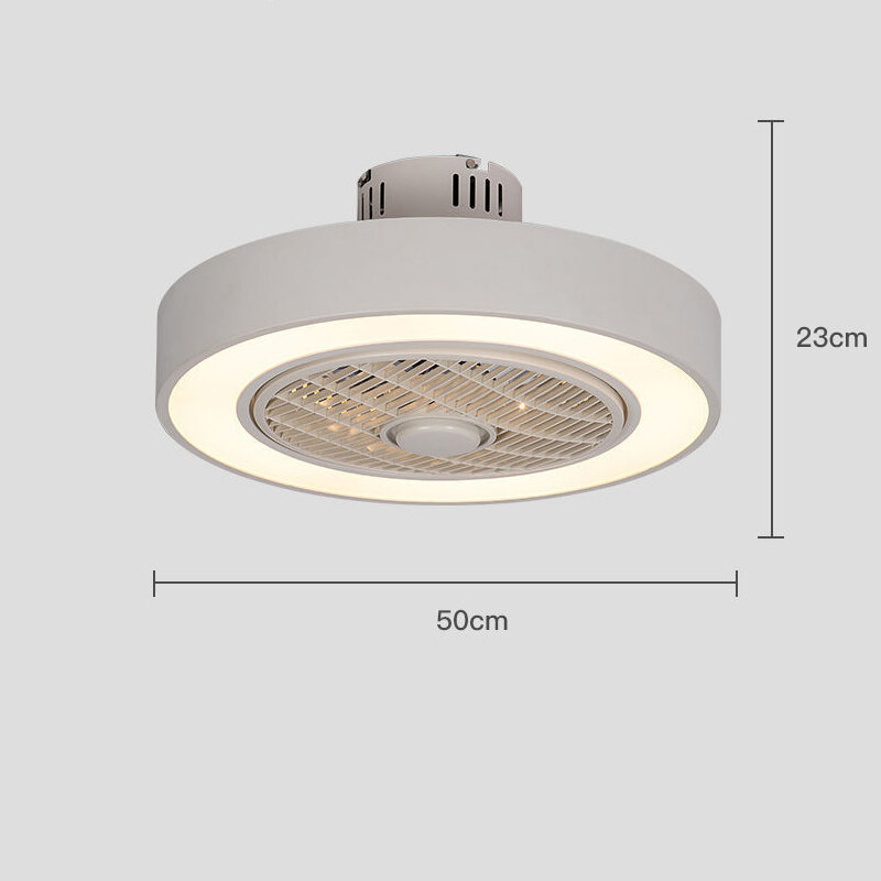 Moderne Minimalistische Witte Geschilderd Ijzer Plafond Ventilator Licht Kristal Decoratieve Acryl Led Verlichting Dimbare Slaapkamer Ventilator Lamp AC220