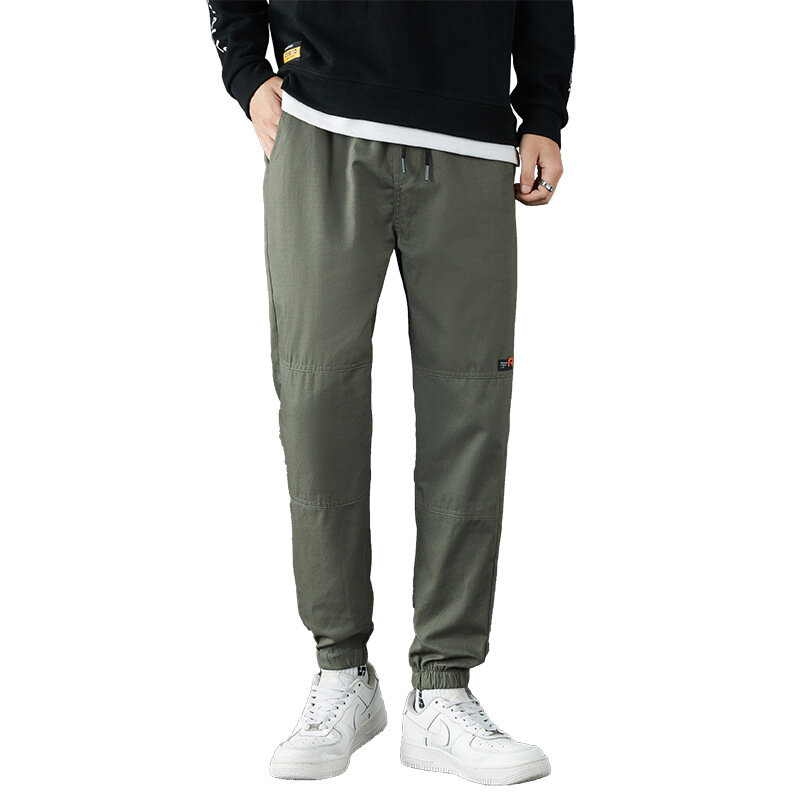 Pantalon de sport épais et chaud pour homme, tenue décontractée, en molleton, avec attache, couleur unie, vêtements de styliste, collection automne et hiver