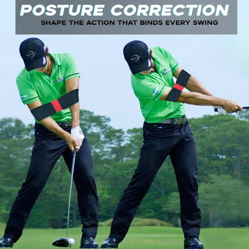 Golfe mão movimento cinto de correção profissional golfe balanço elástico faixa treinamento aids braço postura corrector acessórios golfe