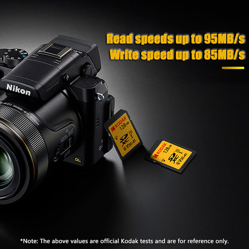 كوداك الذاكرة SD بطاقة 64GB للكاميرا الرقمية SLR 4K SDXC SDHC Class10 V30 100 برميل/الثانية UHS-I HD عالية السرعة بطاقة 128GB 256GB 512GB