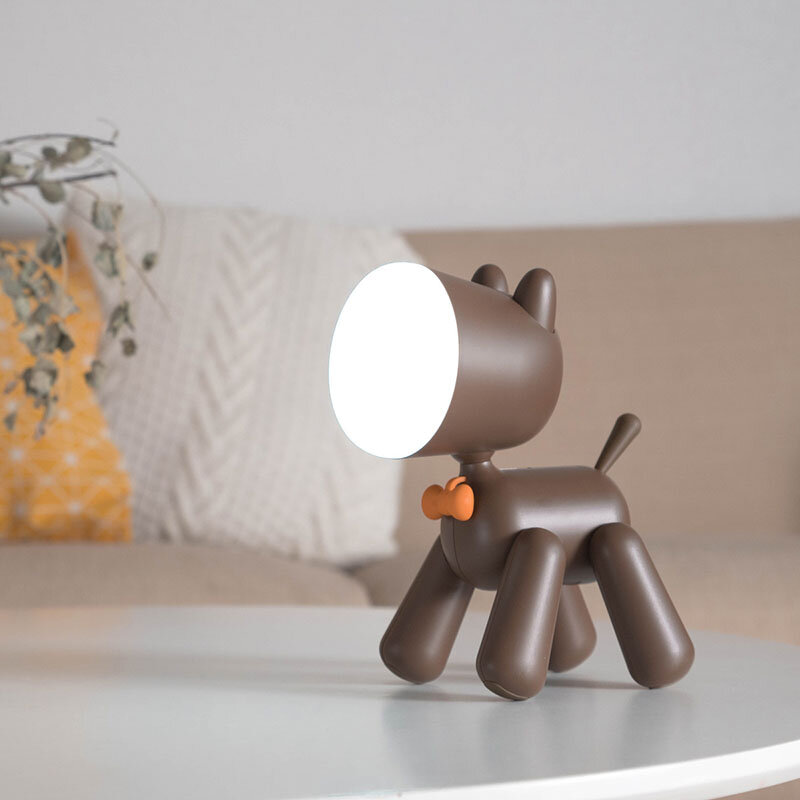 LED lampka nocna ładowanie Cartoon uroczy pies lampki nocne dwa przełącznik kontroli prędkości lampa dla dzieci dla dzieci sypialnia stół prezent