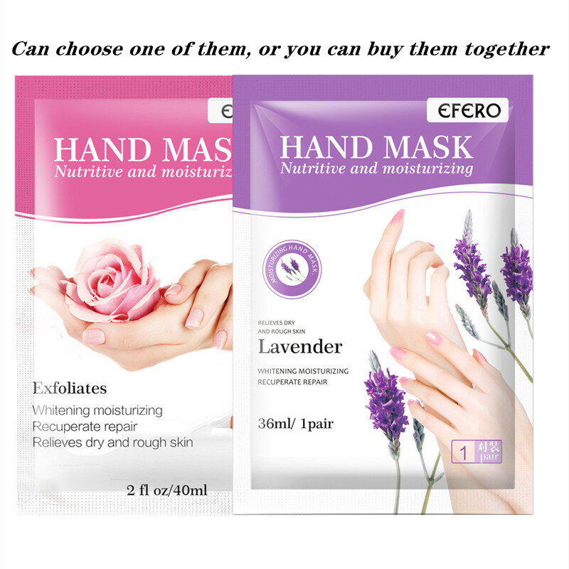 EFERO Bleaching Hand Maske Handschuhe Peeling Schwielen Feuchtigkeits Ausschreibung Haut Film Anti-Aging Gel Handschuhe Spa Hand Pflege Creme