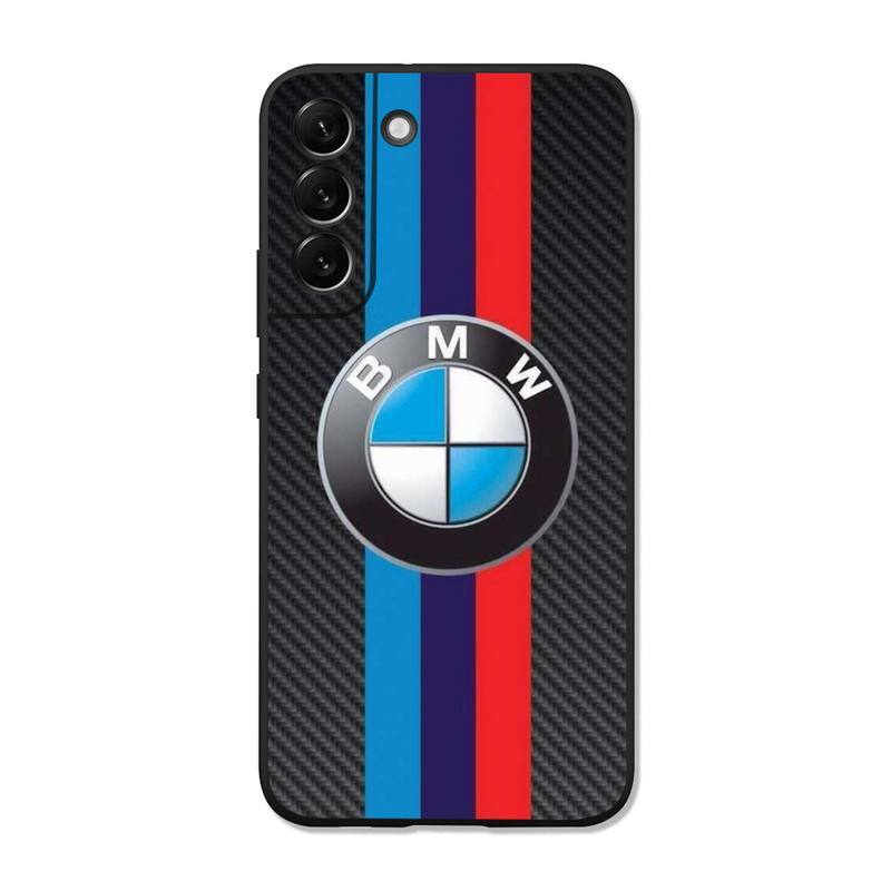 Capa de telefone de carro vermelha e azul esportiva para Samsung Galaxy, capa de silicone, S22, S21 Ultra, S20 FE, S9 Plus, S10, 5G Lite, 2020-BMW