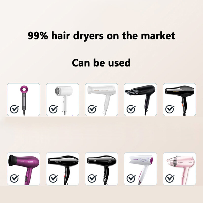 Soporte de plástico para secador de pelo, organizador autoadhesivo sin perforaciones, estante para el hogar, accesorios de organización