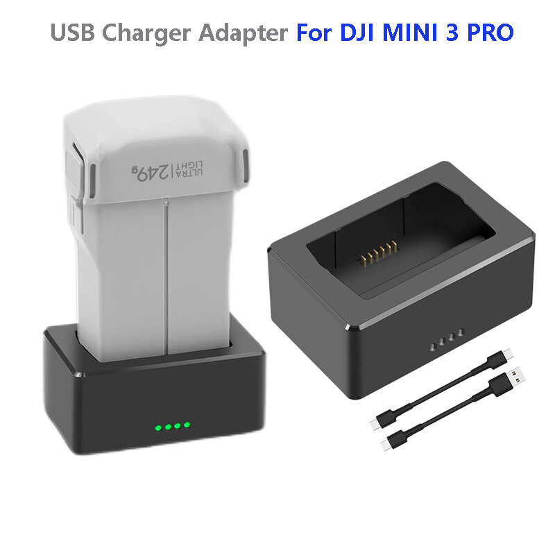 USB محول الشحن ل DJI Mini 3 برو بطارية توصيل خارجي شاحن صندوق خفيف الوزن متوافق مع Mini 3 ملحقات طائرة بدون طيار