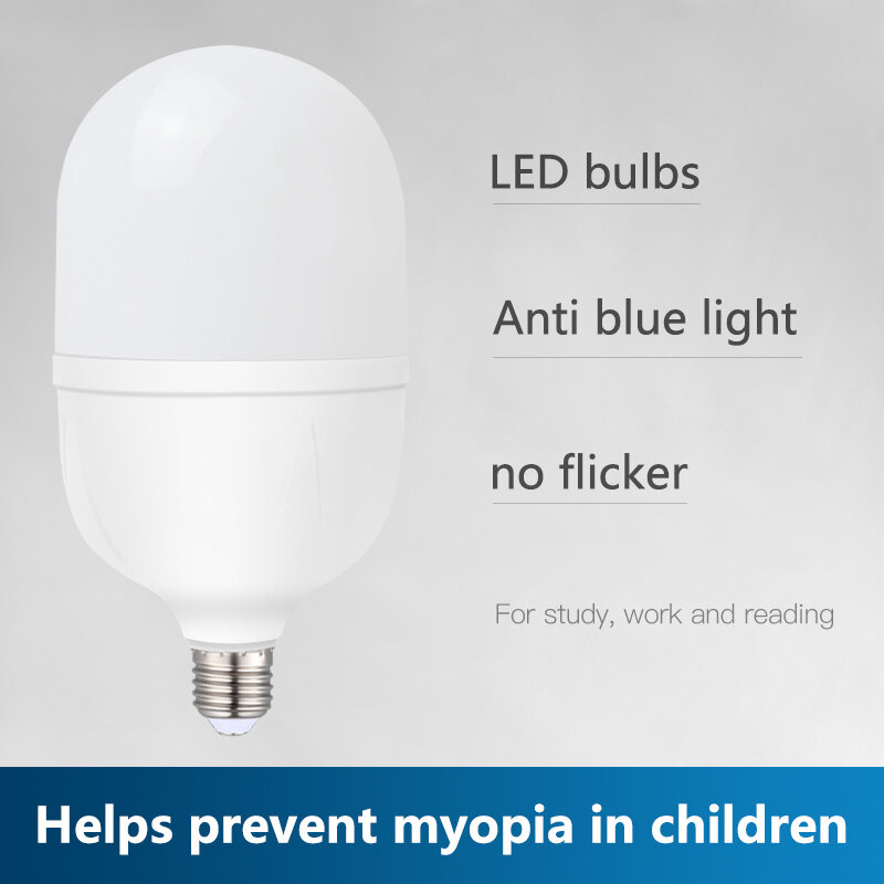 การเรนเดอร์สีสูงหลอดไฟ LED E27 Eye ป้องกันพราว Anti Blue Light LED โคมไฟคุณภาพดีประหยัดพลังงานโต๊ะหลอดไฟ