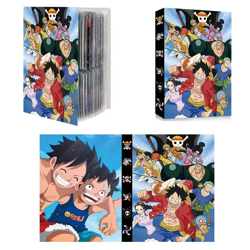 Anime Een Stuk 240Pcs Album Opcg Kaart Album Boek Anime Kaart Brief Binder Notebook Monkey D Luffy Roronoa Zoro Favoriete Speelgoed Cadeau