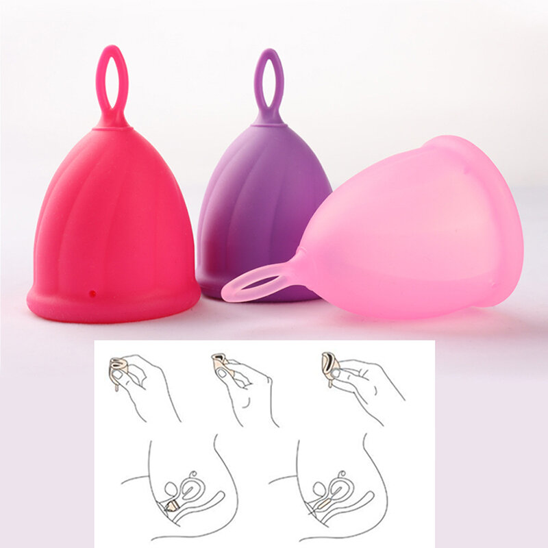 Coupe menstruelle portable pour femme, languette en silicone médicale, produit d'hygiène féminine, étanche