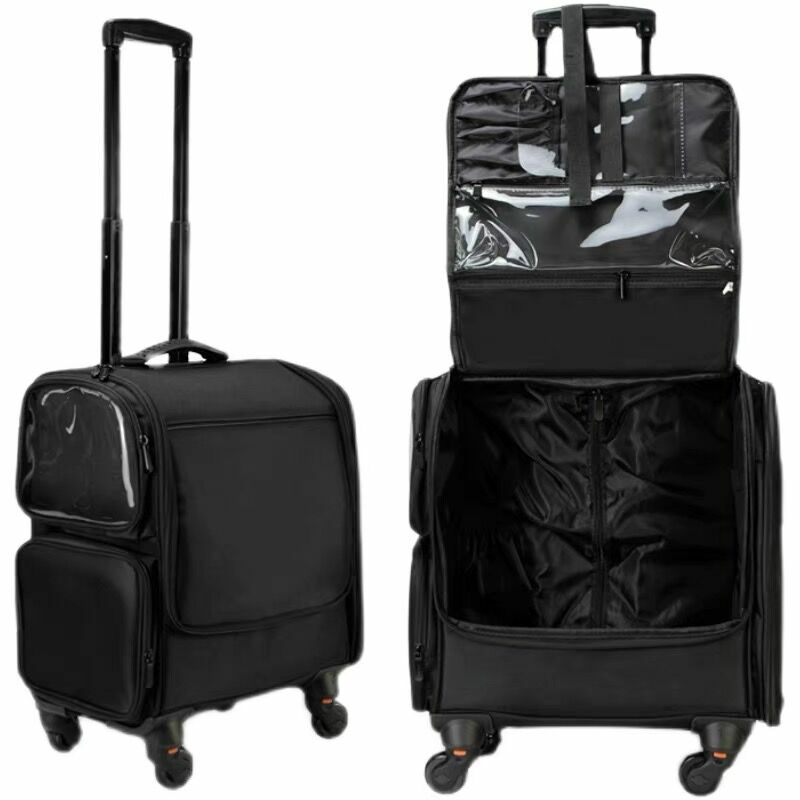 Multifunction Trolley Cosmetic case Rolling Luggage on wheels,Women Nails Makeup Toolbox,Beauty Tattoo Salons Trolley Suitcase