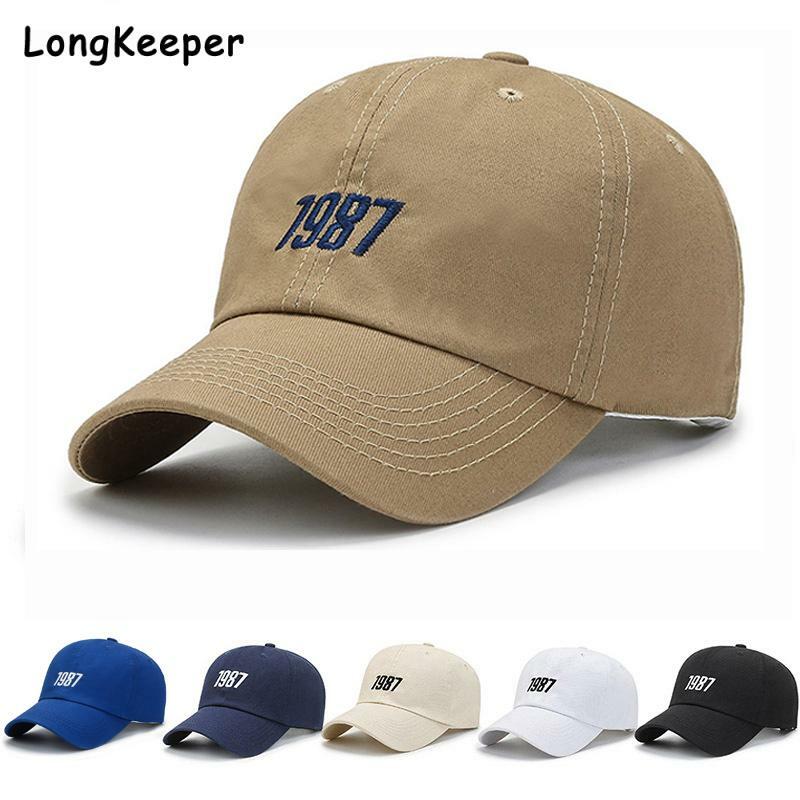 Boné de beisebol de moda para homens de algodão snapback chapéu unisex primavera verão chapéus de sol 1987 carta bordado bonés 2022 pai chapéus