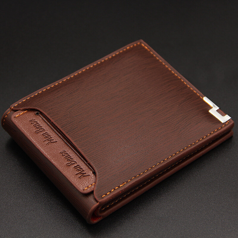 男性用の小さな革製ウォレットスタイルの新しい2022,薄いクレジットカードホルダー,コインインサート