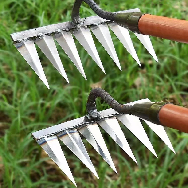Artide weede 6 dentes, ferramenta de cultivo de solo solto, sem cabo de madeira, ideal para weee ervas daninhas