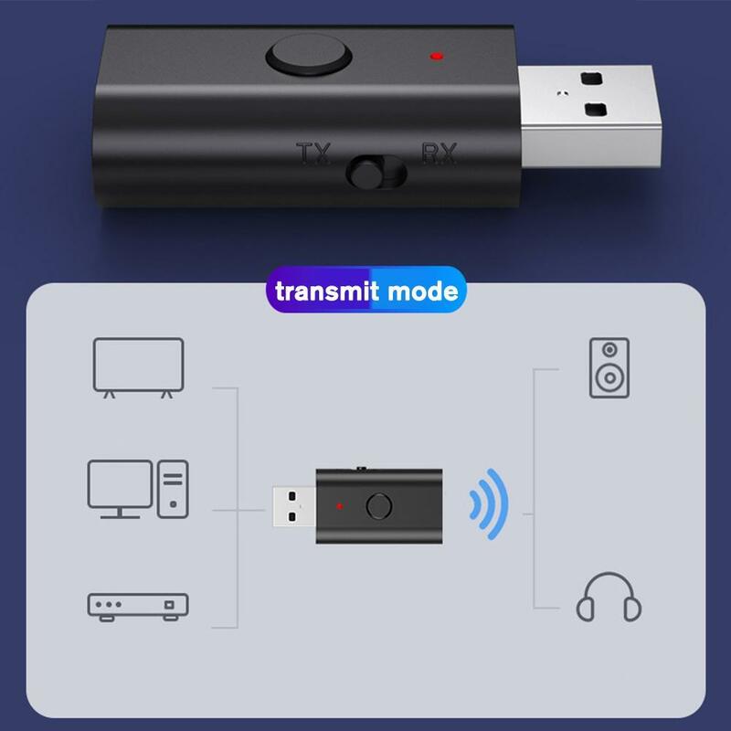 Émetteur-récepteur USB sans fil Bluetooth 5.3 pour voiture, musique, audio, adaptateur mx pour PC, souris, clavier, Win11, 10, Dri T9U7