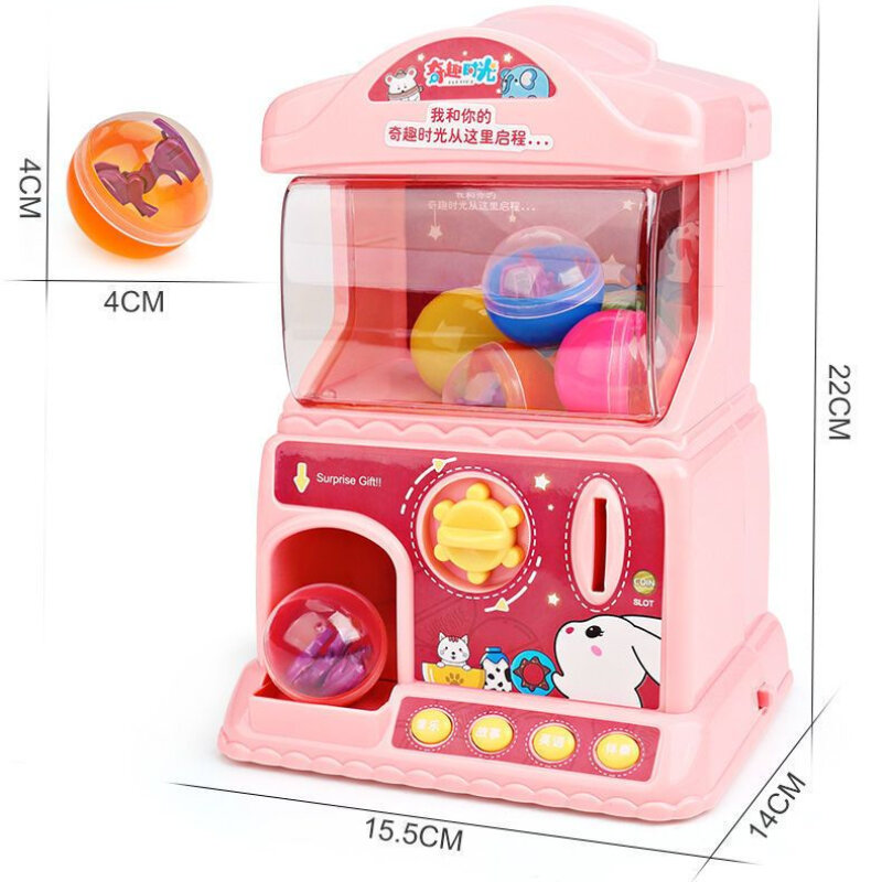 Kinder Elektrische Gashapon Maschine Münze-betrieben Candy Spiel Maschine Frühen Bildung Lernen Maschine Spielen Haus Mädchen Geschenk