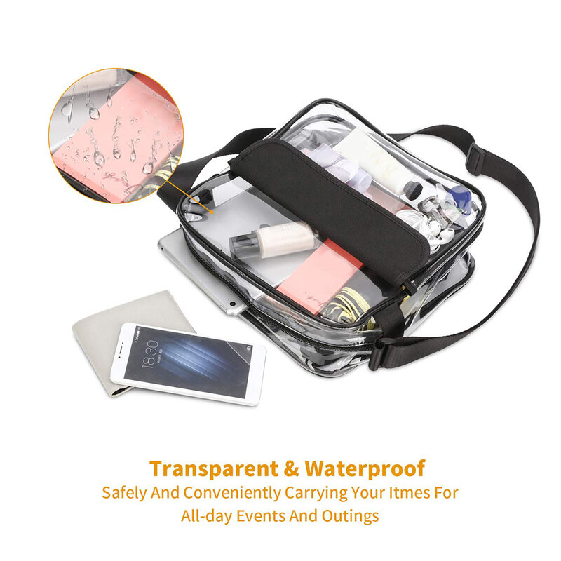 Transparente bolsa de ombro do telefone dos homens das mulheres claro crossbody sacos de viagem casual praia ajustável mensageiro bolsa designer bolsas