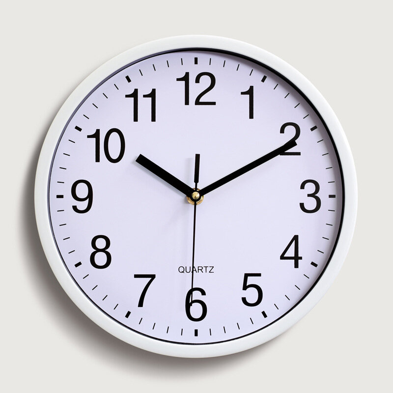 10 cali 25CM plastikowy zegar naścienny zegar kwarcowy sypialnia salon zegar ścienny prosty zegarek