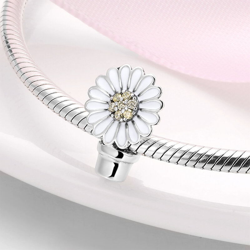 Fashion Silver-color CZ Flamingo Coffee Cup Planet Cactus Flower Heart Beads Fit Original Pandora Charm Bracelet Jewelry Making