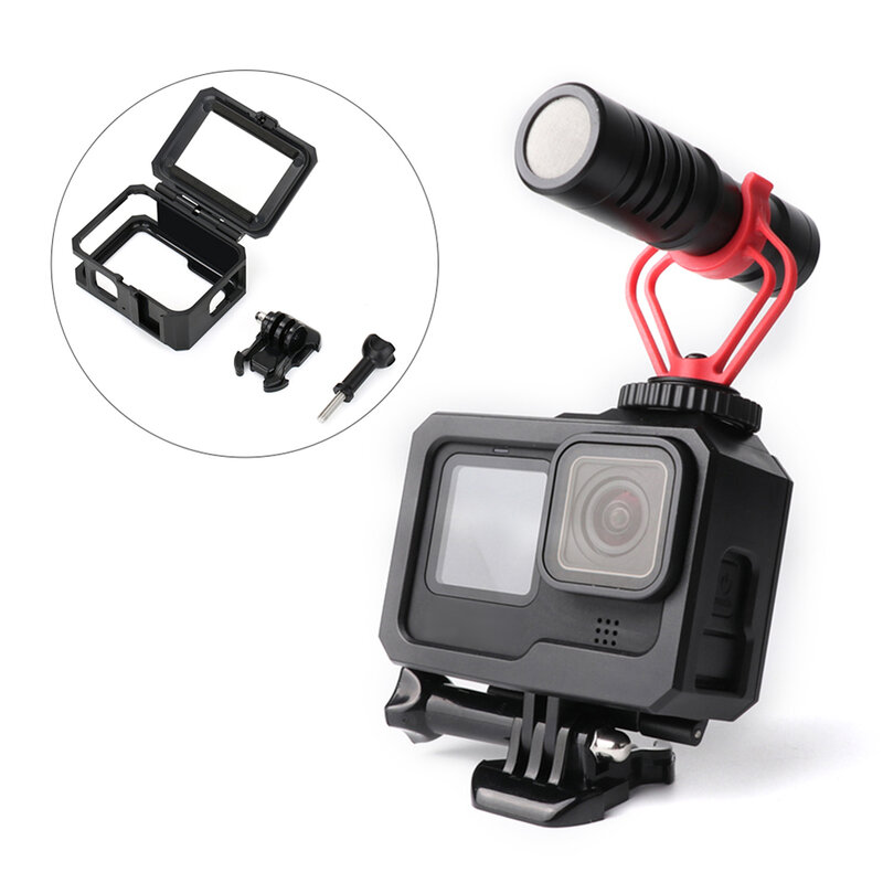 Sports Action Video Camera Housing Frame Case for GoPro Hero 10 Cold Shoe Mount Sports Camera Case for GoPro Hero 9