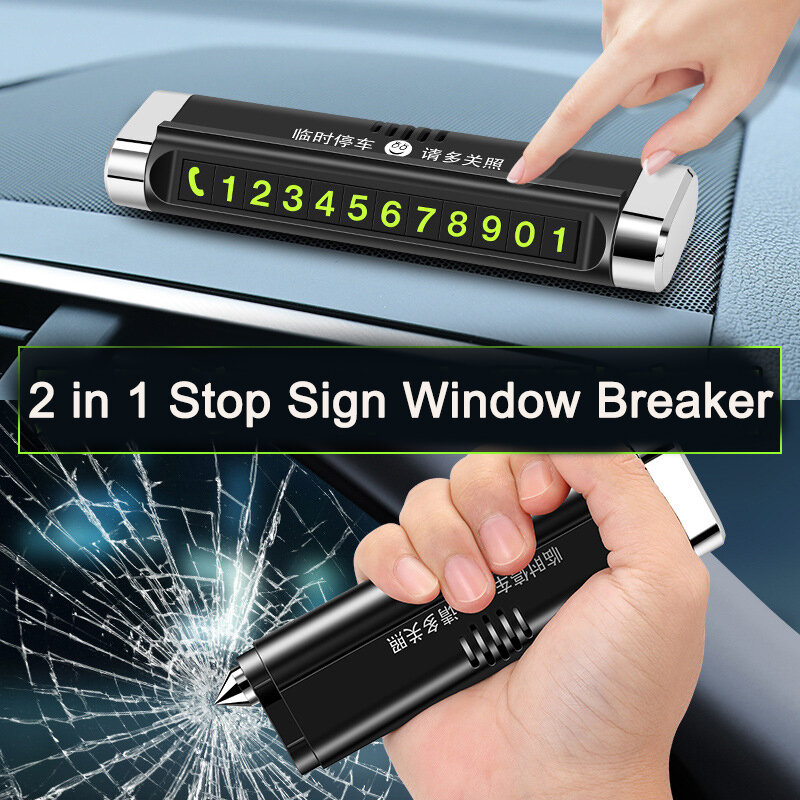 سلامة مطرقة إشارة توقف السيارة تتحرك ، رقم الهاتف لوحة لوازم السيارات متعددة الوظائف إشارة توقف مؤقت
