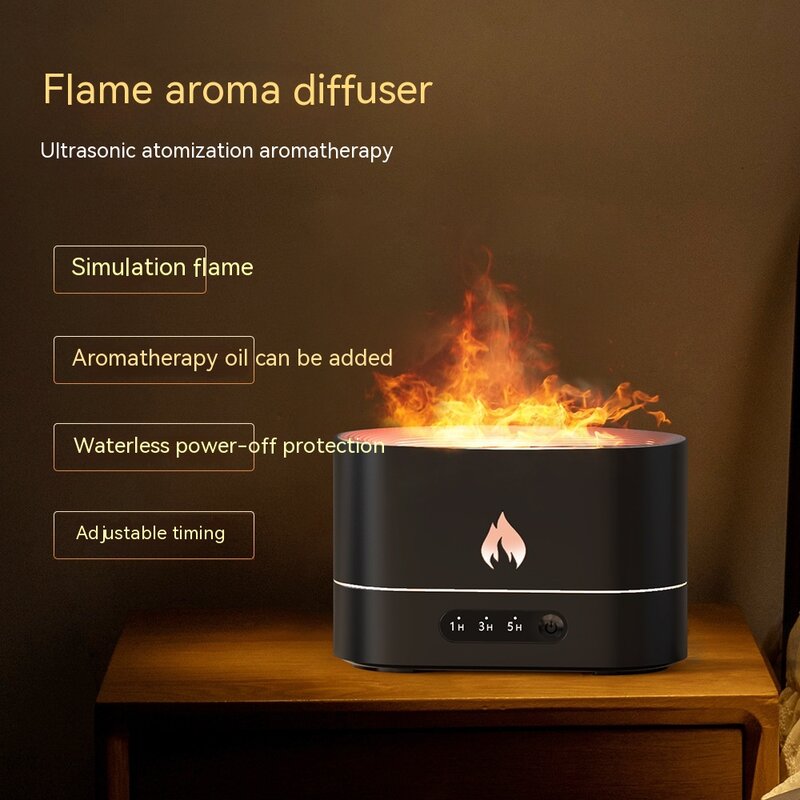 Diffuseur d'huile essentielle et d'arôme de flamme USB, humidificateur de brume ultrasonique, aromathérapie, diffuseur de parfum de maison