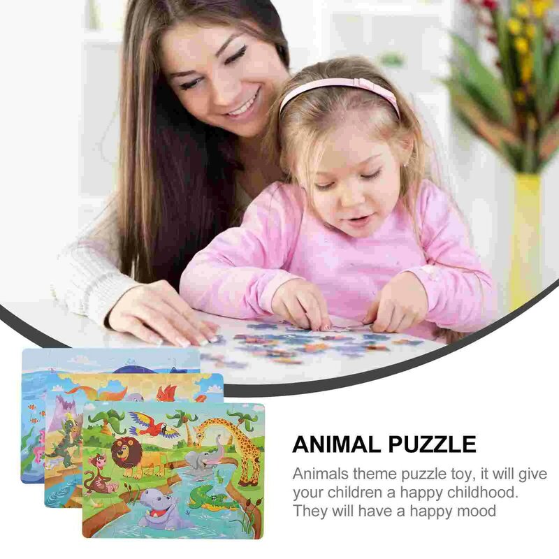 Rompecabezas de papel educativo para niños pequeños, tablero de fotos personalizado para diario, mundo, Hobby, pez