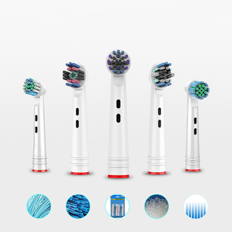 Oral B-cabezales de cepillo de dientes eléctrico, cabezales reemplazables para Oral B Electric Advance Pro Health Triumph 3D Excel Vitality, 4 piezas