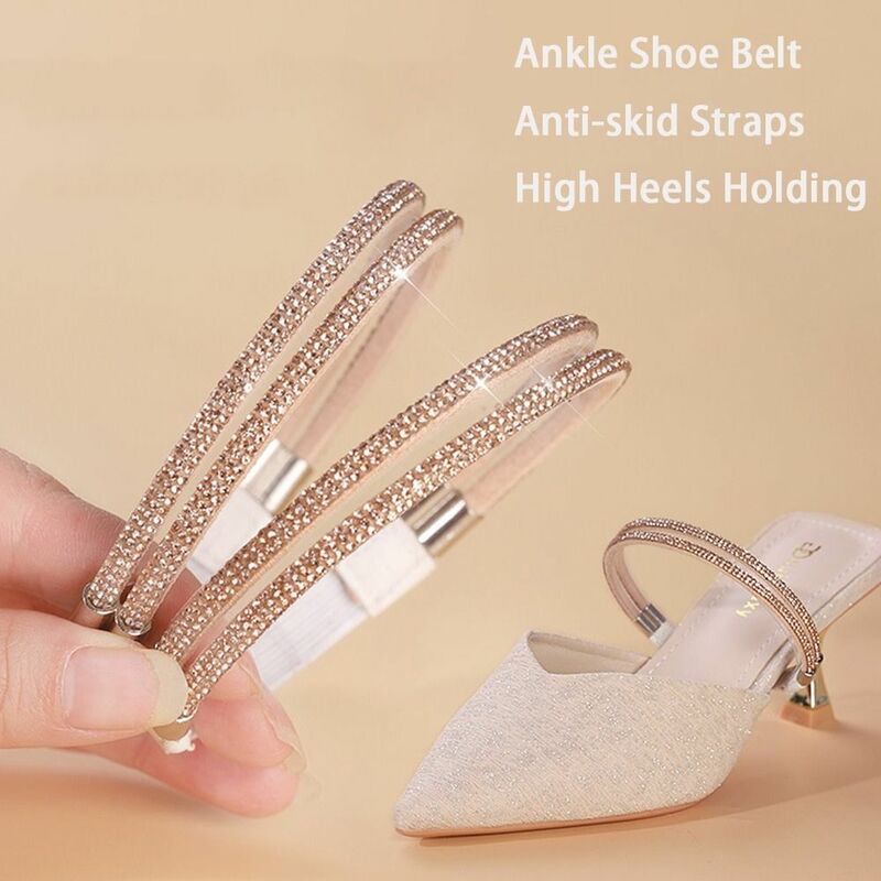 Novo Anti Queda do Salto Alto Mulheres Sapatos Não-Slip Cinto Strap Bundle Cadarço Sapatos Decorações Buckle Elastic Band