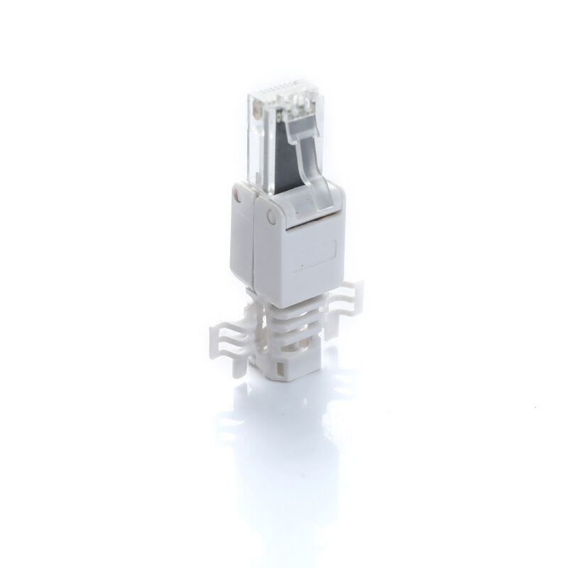 No Crimp Ethernet Cable Tool-less Crystal Head Plug CAT6 RJ45 Connector