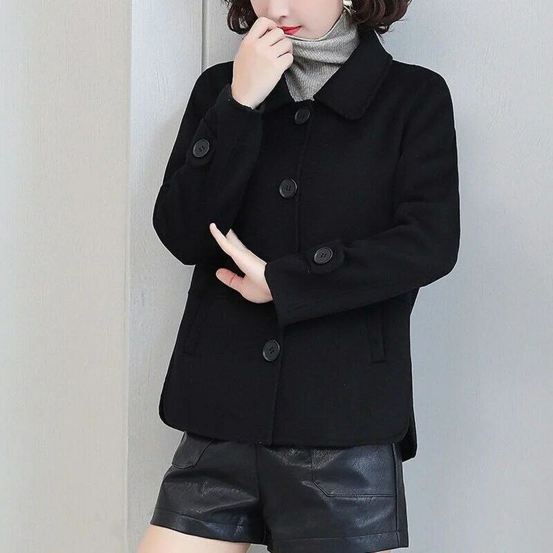 Gabardina de doble botonadura con cinturón para mujer, chaqueta de primavera y otoño, versión coreana