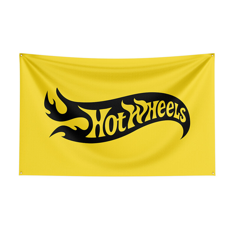 90x150cm Hot wheels Flag Polyester Printed Racing Car Banner For Decor