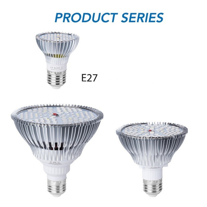 E27 led espectro completo planta crescer lâmpada de crescimento de estufa plântula à prova d40 água e dissipação de calor 40/78/120/150 leds